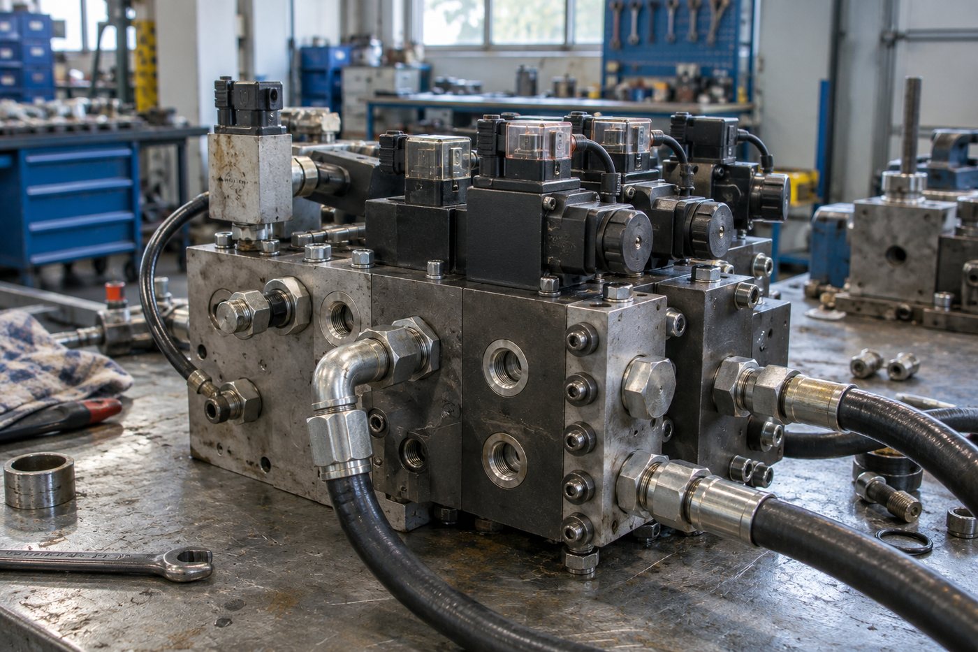 Клапанный блок с рукавами